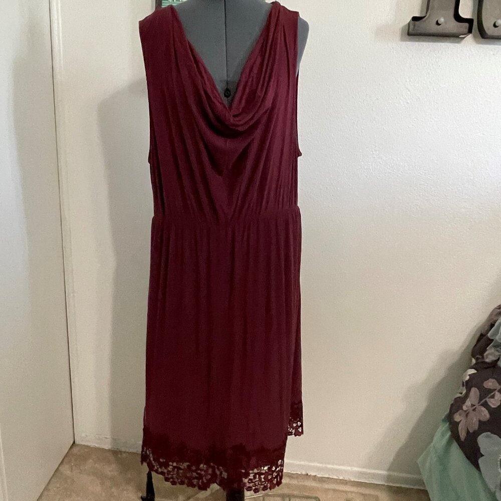 Solid Maroon Dress